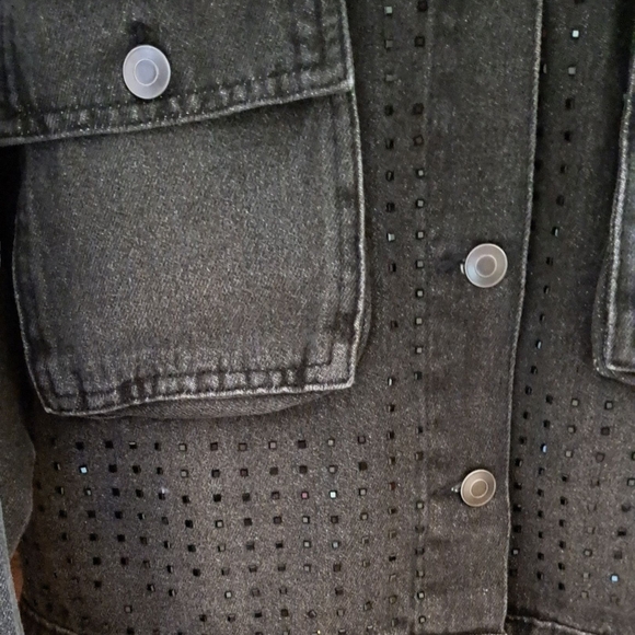 NWT BACCINI BLACK DENIM JACKET - Picture 4 of 5